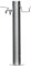 Fontana da Giardino Esterno con Struttura a Colonna con Staffa per Appendere Il Tubo e Doppio Rubinetto, Fontanella a Colonna In Acciaio Inox 86cm