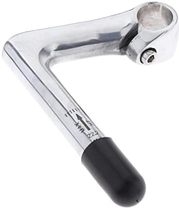 Manubrio a collo d'oca da 22,2 mm, per bici da spiaggia, cruiser, auto sportive, colore argento