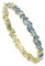 Ted Baker Clarina Crystal Cluster Bangle Bracelet for Women (Gold/Blue Multi Crystal)