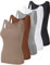 BQTQ 5 Pezzi Canotta Donna Tank Top Canottiera con Collo Quadrato Canotta Senza Maniche Canotta, Nero, Bianco, Grigio, Siena, Rosa Nebbiosa, M