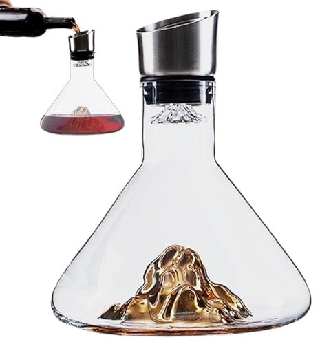 Carafe à vin – Carafe à vin | Carafe à vin en | 1500 ml avec distributeur intégré, aérateur de vin à main pour vin blanc et rouge, aérateur de vin