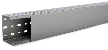 1m Licatec Verdrahtungskanal mit Deckel, Installationskanal Kabelkanal mit Zulassung für industriellen Schaltschrankbau Anlagenverdrahtung Maschinenbau (BxH: 60x60 mm)