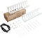 Pack 2 Organizadores de Cables para Escritorio | Bandejas para Cables de 40x10 cm en Blanco Mate | Ideal para Mesa de Oficina, Gaming o TV