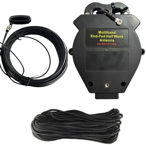 GOOZEEZOO JYR4010-1000W End Fed Half Wave Antenna for Ham Radio, 1000W Shortwave Radio Antenna, 4 Band 10m 15m 20m 40m Long Wire Antenna, 1:64 Balun No Tuning