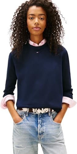 Tommy Jeans Damen Pullover Essential Crew aus Baumwolle