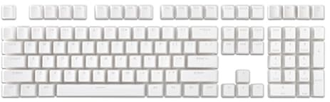 Qezodsx 1Set Pudding Keyboard Hat Box Pbt Customized Cream Jelly Game Keyboard Cap (White)