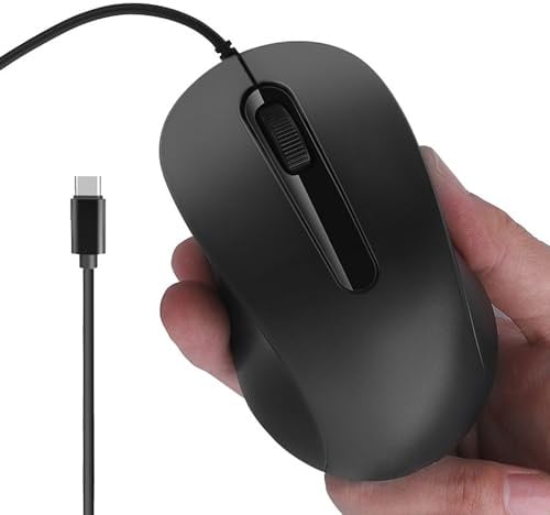 Computer Mice Wired Silent Plug-and-Play Anti-Slip Accessories | Pc Mice Wired for Home Office School Game Desktop Men