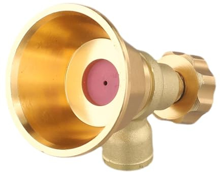 CashMuch Einstellbarer H-Druckluft für Vortex-Sprühdüse für landwirtschaftliche Bewässerung, Gold, 68 mm, Kupfermaterial