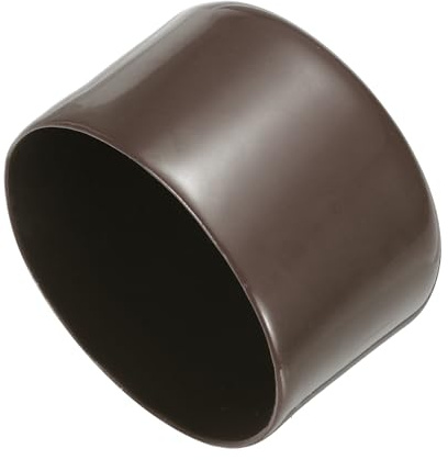QUARKZMAN 4 Stück Gummi Endkappen 63mm ID x 80mm H PVC Kunststoffkappe Schutzkappen Abdeckung Fußkappen für Stuhlbeine Tischbeine Schrauben Bolzen Gewinde Metallstäbe Rohr Zaunpfosten Braun