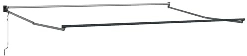 vidaXL Elektrisch einziehbare Markisenstruktur, Anthrazit, 4 x 2 m, modern, rechteckig, einziehbare Markise, Außenschatten, Gartenpavillon, Terrasse, leicht, Luft