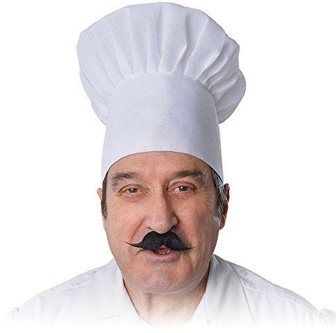 White Chef Hat for Adult - 1 Pc, Classic Chef Accessory, Perfect for Theme Parties, School Dress-Up Events & More Halloween Halloween