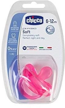 Chicco Physio Soft Sucette en Silicone Rose 6-12 Mois
