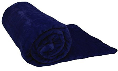Papa Jones Ltd Soft Warm Faux Fur Throw Sofa Bed Blanket, Fluffy Reversible Blankets, Pure Polyester Lightweight And Breathable Microfiber For Bed Couch Sofa (Large (150cm x 200cm), NAVY BLUE)