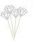 rosenice Kuchen Toppers Glitter Diamant Kuchendeckel Cake Toppers für Geburtstag Zeremonie Party Dekoration 50pcs (Silber)