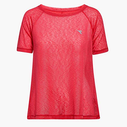 Diadora Sport Damen 102173463 Short Sleeve Active T-Shirt, Rosso Flame, xs