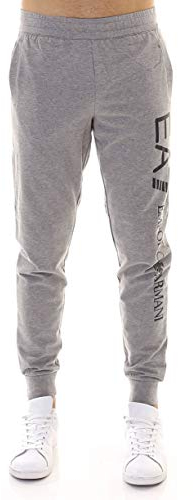 Emporio Armani EA7 Art.8NPPC3PJ05Z Herren-Manschettenknöpfe grau Melange mit Schriftzug Made in Italy (l)