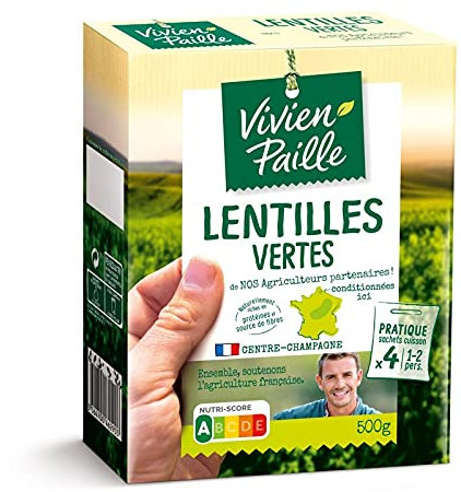 VIVIEN PAILLE - Lentilles Vertes De Nos Agriculteurs 500G - Lot De 4 - Vendu Par Lot