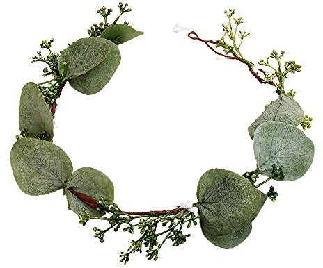 Mackur Damen Grünes Blatt Haarreif Stirnband Kopf Haarband Haarschmuck 1Stück