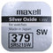 MAXELL 379 SR521SW Button Cell Battery 1.55V Silver Oxide - 2 Units