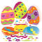 Baker Ross Osterei Mix & Match Karten Bastelset für Kinder (6 Stück) Kreativsets zum Basteln und Dekorieren zu Ostern, Blau,Gelb