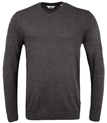 !Solid Alegre Herren Strickpullover Feinstrick Pullover mit V-Ausschnitt, Größe:XXL, Farbe:Dark Grey Melange (1940071)