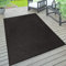 Paco Home In- & Outdoor Teppich, Terrasse u. Balkon, Wetterfest Einfarbig Mit Struktur, Grösse:300x400 cm, Farbe:Schwarz
