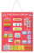 Navaris Kalender Tafel für Kinder - Lerntafel Jahreszeiten Uhr - Magnet Spiel Lernuhr - Kinderkalender Jahreskalender - magnetisch - rot - deutsch