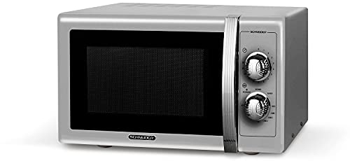 SCHNEIDER - SMW25VMS - Micro ondes - Grill - 25 litres - 900 watts - Vintage - Minuterie - Silver