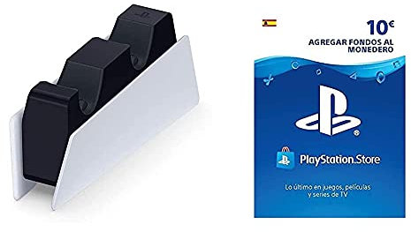 Playstation Estación de recarga DualSense - PlayStation 5Sony, PlayStation - Tarjeta Prepago PSN 10€ | PS5/PS4/PS3 | Código de descarga PSN - Cuenta española