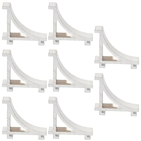 Housoutil 8Pcs Fridge Shelf Clips, Shelf Clip Shelf Support Bracket for Refrigerator Cooler Freezer (Aluminium Size 4)