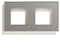 BSEED Panel de vidrio con marco para interruptores y enchufes de luz Panel de vidrio para interruptores y tomas de luz de pared Gris 157 mm