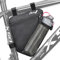 RUNQIN Fahrrad-Dreieck-Rahmentasche – Fahrrad-Aufbewahrung, dreieckige Oberrohr-Vordertasche, Satteltasche für Rennräder und Mountainbikes (Upgrade mit Flaschenhalter), Schwarz
