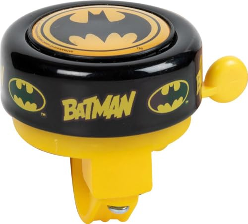 TataWay - DC Comics Fahrradklingel | Batman Superhelden-Design | Einfache Lenkerbefestigung | Metallkonstruktion, Schwarz/Gelb, Einheitsgröße, Metall