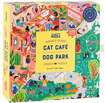 Cat Cafe & Dog Park Doppelseitiges Puzzle 500 Teile