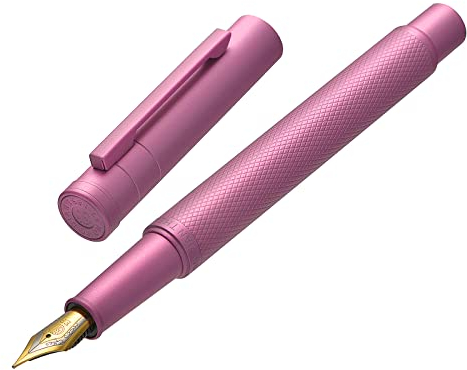 Pink Forest Fountain Pen Medium Nib Classic Design with Converter and Metal Pen Case Set by Hongdian