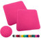 heimtexland ® 2er Pack Sitzkissen Filz Stuhlkissen Bodenkissen Polster Stuhlauflage Indoor Outdoor Kissen eckig Typ631 Filzkissen pink 35x35 cm 2 Stück