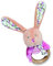 BABY NAT' - Hochet bois lapin POUPI rose - BN0608 -Rose