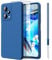 Ikziwreo Coque pour Xiaomi Redmi Note 12 Pro 5G avec 2 Pièces Verre Trempé, Étui Antichoc en Silicone Gel Liquide - Bleu