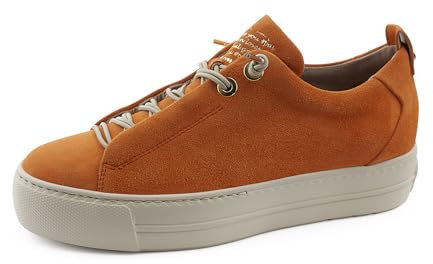 Paul Green Damen SUPER Soft Pauls, Frauen Low-Top Sneaker,Sportschuhe,Freizeitschuhe,Turnschuhe,Laufschuhe,schnürschuhe,Orange (Papaya),41 EU / 7.5 UK