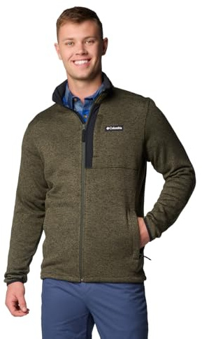 Columbia Herren Sweater Weather Full Zip Fleecejacke mit durchgehendem Reißverschluss, Greenscape Heather, M