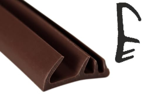 SN-TEC Holzfensterdichtung/Renovierungsdichtung/Fenstergummi SD 2483 für 2,5 bis 5,5 mm Nut für Holz Fenster, Farbe: Braun (10 Meter)