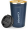 Lychico Coffee Travel Mug, 380ml Insulated Coffee Cup with Leakproof Lid, Reusable Stainless Steel Double Wall Vacuum Thermaol Mug/to Go Cups for Hot Cold Drinks, Navy