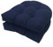Outdoor Seat Cushions for Wrought Iron Patio Furniture Chair, Outdoor Dining Chair Cushion 18.9 x 18.9 Water Repellent Fill Tufted Patio Furniture Cushions(Navy blue,48 * 48cm)