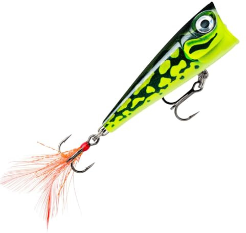 Rapala, X-Light Pop Angelköder, schwimmender Süßwasserköder, Schwimmtiefe: Oberfläche, Angelgerät aus Kunststoff