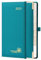 POPRUN Kalender 2025 Tagesplaner A5 Hardcover 21,5 x 14,5 cm (Jan.2025-Dez.2025), Tageskalender 1 Tag 1 Seite (Montag - Sonntag) mit PU-Leder, Monatliche Registerkarten - Pazifikgrün