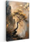 MuchoWow© Leinwand Groß 80x120 cm XXL Deko Schlafzimmer Aesthetic Leinwandbilder Wohnzimmer Gemälde Foto Geschenk Living Room Decoration Kunst - Baum - Gold - Modern