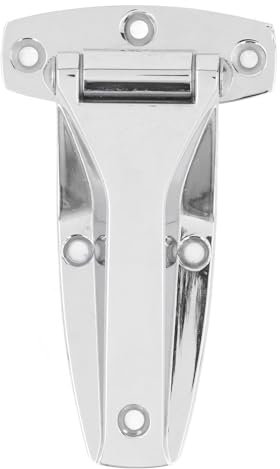 Bisagra en T de Aleación de Zinc en T para Cobertizo, Bisagras para Coche, 8,2 x 14 cm, Bisagras de Hardware para Garaje, Puerta de Granero, Cobertizo, Caja de Carga, Remolque (Silver)