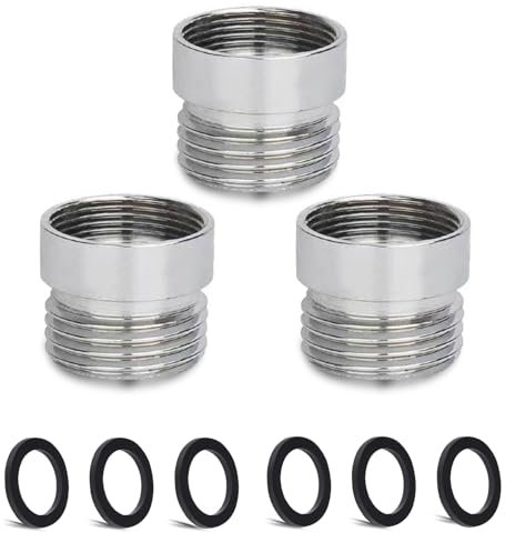 3 pièces Kit d'adaptateur de robinet, CNYMANY Mâle M20 mm vers Femelle M20 mm à filetage fin M20 mm Adaptateur de robinet d'évier Connexion tuyau d'arrosage Filtre à eau Tuyau standard