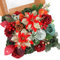 Floweroyal Künstliche Weihnachtsstern, rote Blumen, Seidenblumen, künstliche Rosen mit Stielen für Hochzeit, Brautsträuße, Tischdekoration, Heim-Weihnachtsdekorationen