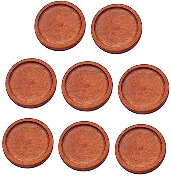 COHEALI 40St Basen holzuntersetzer brosche pin Schmuck-Accessoires Schmuckbasteln Schmuckanhänger Retro-Anhänger-Rohlinge Schmucklünetten-Rohlinge Schmuckbasis runde Hängetabletts Bambus